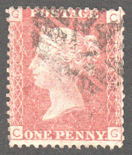 Great Britain Scott 33 Used Plate 140 - CG - Click Image to Close